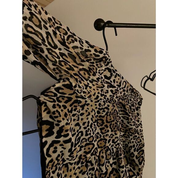 Chicos Sleeveless Bow Blouse Animal Dressy Tank sz 0 - Picture 4 of 6